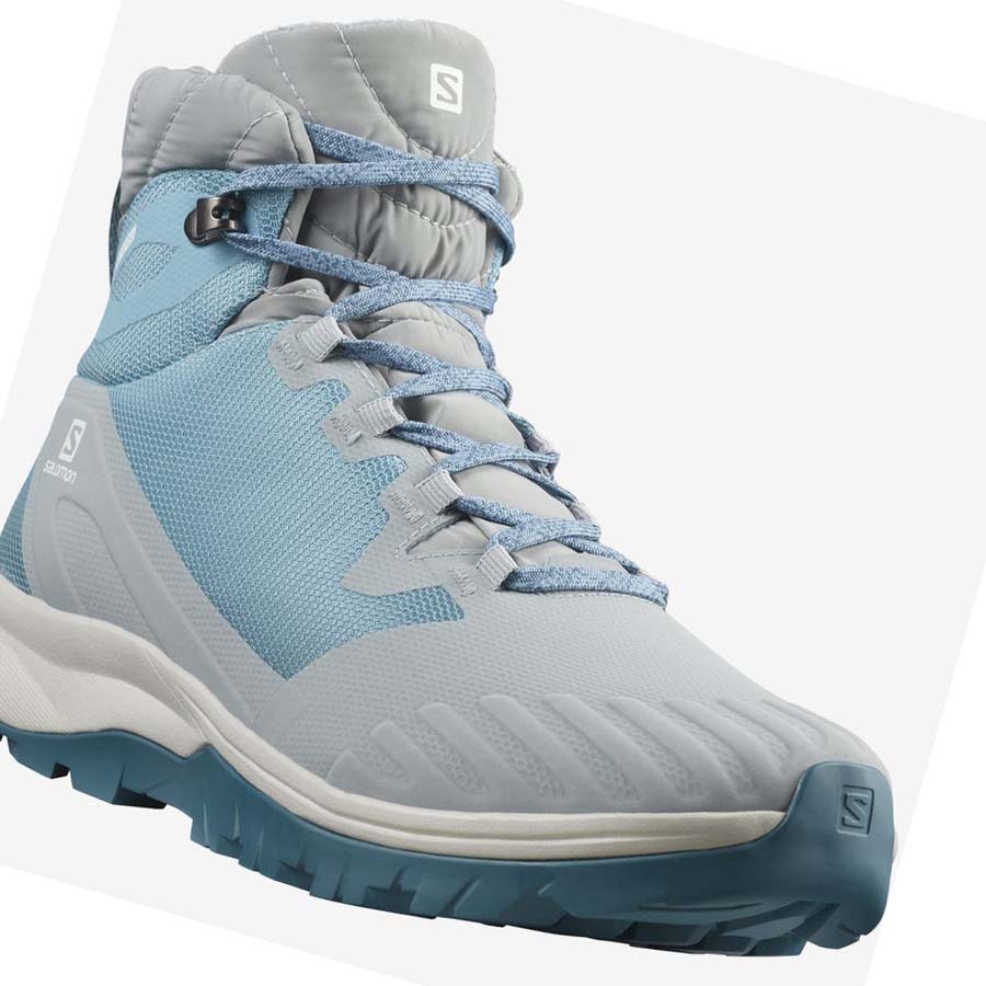 Salomon VAYA BLAZE THINSULATE™ CLIMASALOMON™ WATERPROOF Kadın Kışlık Botlar Mavi | TR 2607YXF